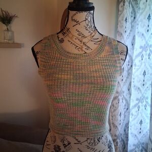 Multi Color Knit Crop Top